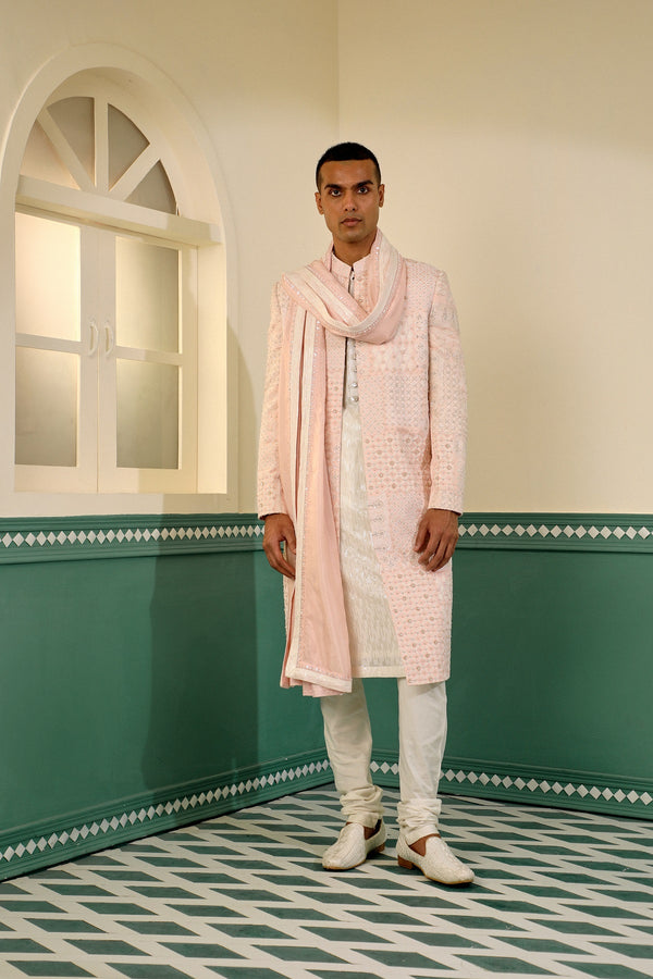 Indowestern bandh gala with an open front, crafted in luxurious silk SW1425