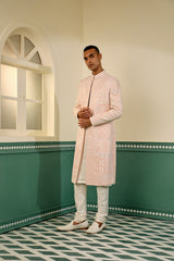 Indowestern bandh gala with an open front, crafted in luxurious silk SW1425