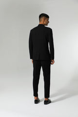 Black bandh gala suit with stylish pleating BG29